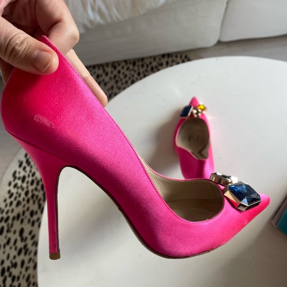 Sophia Webster Fuschia Pink Jeweled Stilleto - Picture 5 of 8